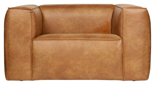 Woood Bean Lenestol - Gjenbrukt Skinn Cognac Unoliving