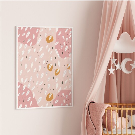 Plakat Abstrakt Rosa Mønster