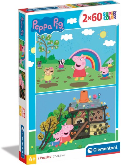 Clementoni Jigsaw Puzzle - Peppa Pig 2x60st. Gulv