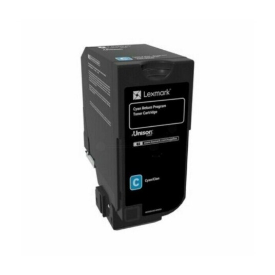 Lexmark CS 725 C Corporate Toner - 74C2HCE Original - Cyan 12000 sider Lexmark CS 725 C Corporate Toner - 74C2HCE Original - Cyan 12000 sider
