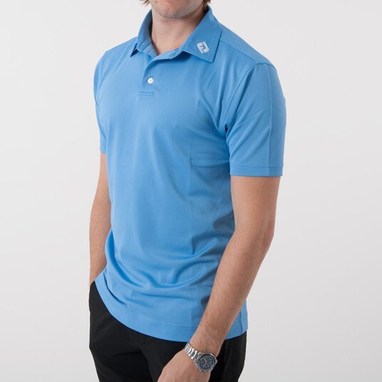 FootJoy Solid Stretch Tour Blå Golf pologenser herre Ljusblå XX Large