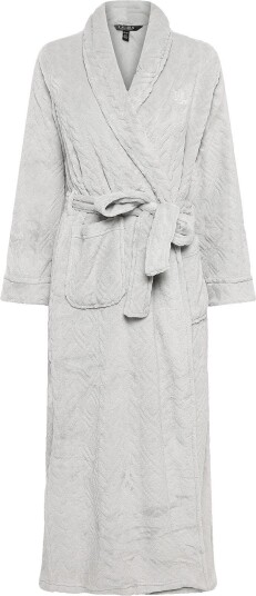 Lauren Ralph Lauren Homewear Lrl L/S Shawl Collar Long Robe   GREY   XS