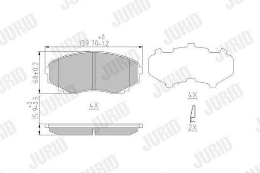 Bremseklosser JURID 572435J Bremseklosser JURID 572435J