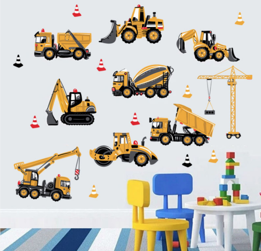 Wallstickers  Byggearbeid