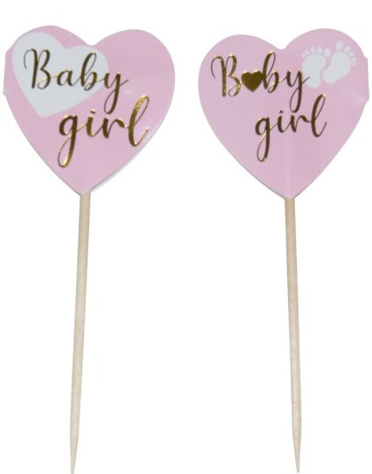 10 stk Baby Girl Kaketoppere 10 cm 10 stk Baby Girl Kaketoppere 10 cm