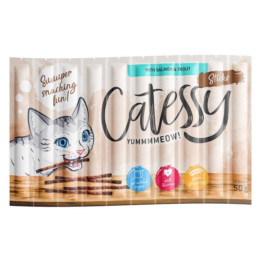 Catessy Sticks 10 X 5 G Med Laks Og Ørret Catessy Sticks 10 X 5 G Med Laks Og Ørret