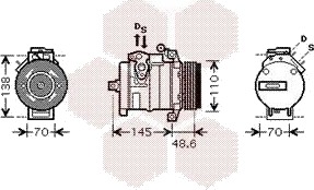AC-kompressor VAN WEZEL 0600K334