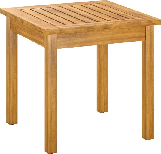 Utendørs sidebord i akasie – 48x48 cm justerbare føtter