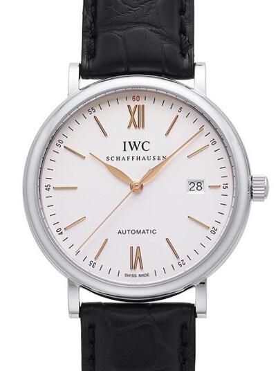 IWC Herreklokke IW356517 Portofino Sølvfarget/Lær Ø40 mm