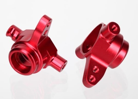 Traxxas TRX-6837R Steering Blocks Alu Red L+R (2)