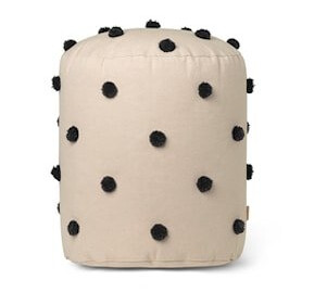 Dot Tufted sittepuff sand svart