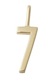Design Letters Lucky Numbers 10 mm Gold 0-9 No. 007