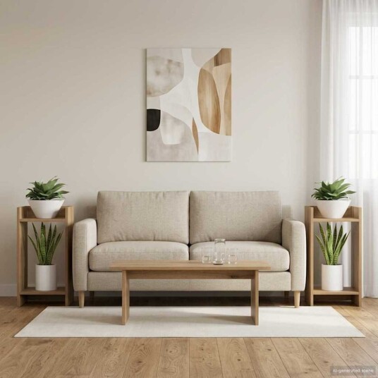 vidaXL Planteholder 2 stk. Artisan eik 30 x 30 x 60 cm Konstruert tre