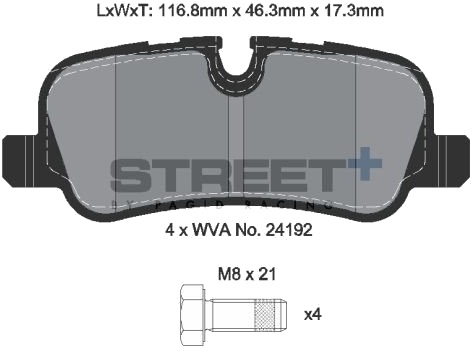 PAGID Racing T8061SP2001 Bremseklosser