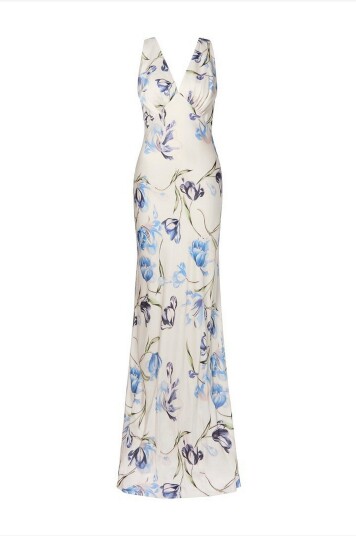 By Malina Maxikjole Thelma Open Back Satin Blå By Malina Maxikjole Thelma Open Back Satin Blå