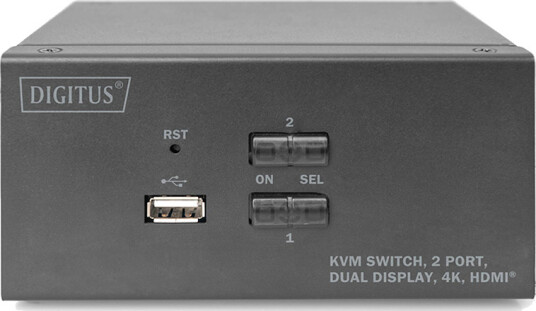 Digitus 2-porters Dual Display 4K HDMI KVM-svitsj