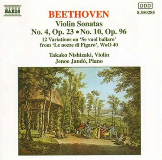 Beethoven Takako Nishizaki Jenö Jandó Violin Sonatas: No. 4 Op. 23 CD Naxos Beethoven Takako Nishizaki Jenö Jandó Violin Sonatas: No. 4 Op. 23 CD Naxos