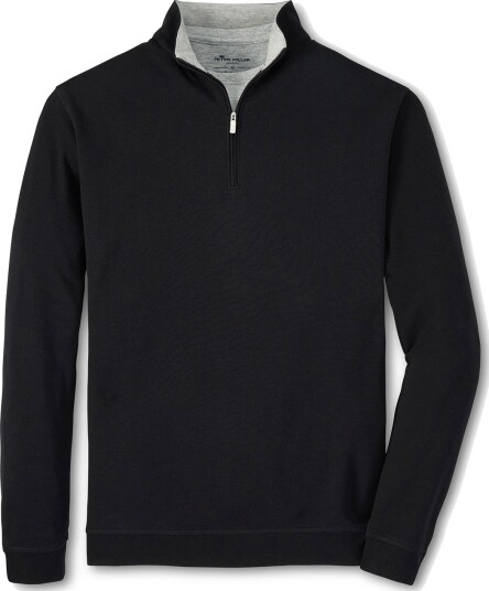 Peter Millar Crown Comfort Pullover Svart Golfgenser herre Black Medium