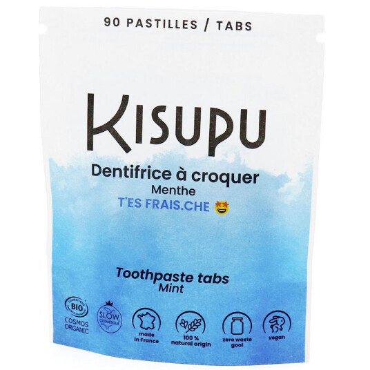 Økologisk tannkremtabletter Kisupu Mint 90 stk.