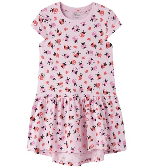 Name It Kjole NmfViggs Piruett/Marihøne Hearts Name It 6 år 116 Kjole Rosa