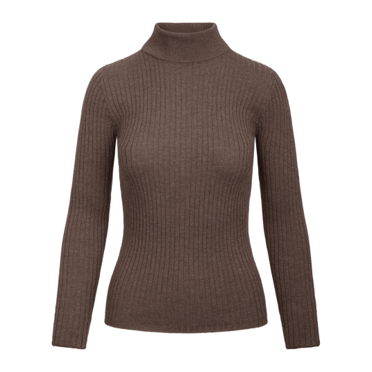 Mari Turtleneck Wood Burn XL Merino rib turtle