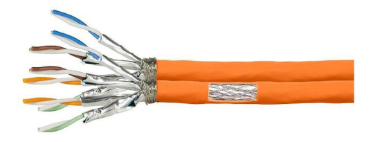 LogiLink Verlegekabel S/FTP Cat7 AWG23 1000MHz,orange,duplex