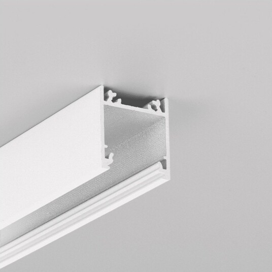 Topmet 2m aluprofil LINEA20 EE7F/TY Hvit lakkert påbygging LED skinne Topmet 2m aluprofil LINEA20 EE7F/TY Hvit lakkert påbygging LED skinne