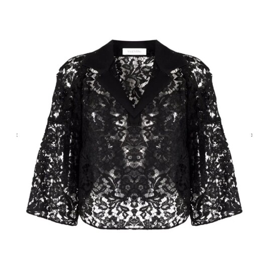 Valentino Pre-eide kashmir skjerf Svart S