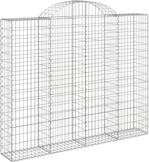 vidaXL Gabionkurver buede 2 stk 200x30x160/180 cm galvanisert jern