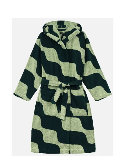 Marimekko Home Taifuuni Bath Robe   Green   S