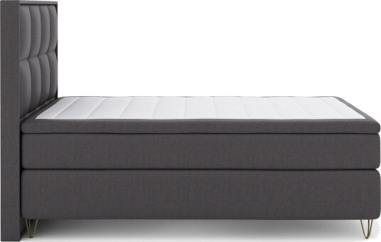 Select No 6 Komplett Sengepakke 140x200 F/M Memory/Pocket Mørkegrå/V formede Metallben