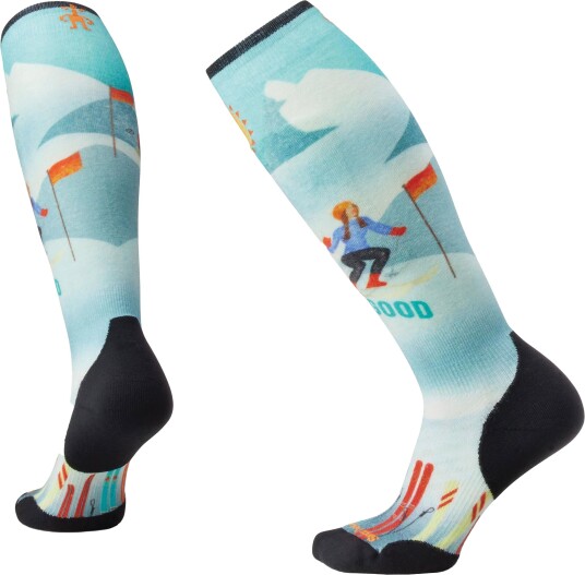 Smartwool Ski Targeted Cushion Snow Bunny Print Otc Socks Dame Capri M ( 38-41 )