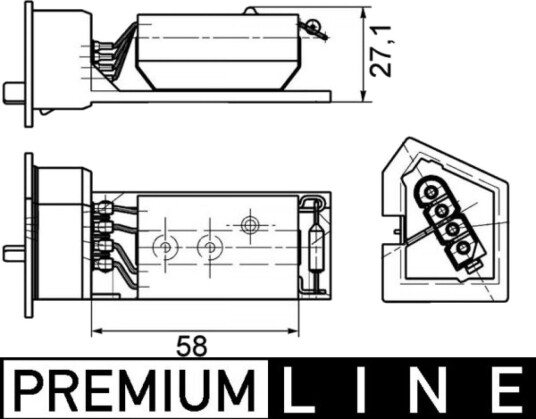 Motstand kupévifte MAHLE ORIGINAL ABR 11 000P