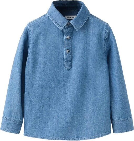 Mango Cotton Denim Shirt Blue 104
