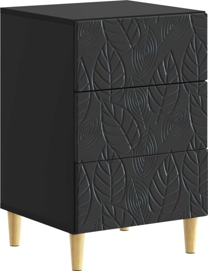  Nattbord Svart 43 x 39,5 x 66,5 cm Konstruert tre