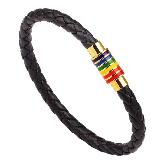 Pride Armbånd - Golden Rainbow - Magnetisk lås Pride Armbånd - Golden Rainbow - Magnetisk lås