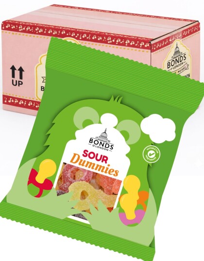 20 stk Sour Dummies   Bonds of London   Hel Eske 1 kg UK