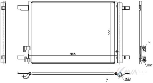 Kondensator, klimaanlegg AVA COOLING SYSTEMS VN5449D