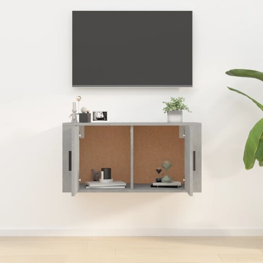 Vegghengte TV benk betonggrå 30,5x30x30 cm Vegghengte TV benk betonggrå 30,5x30x30 cm