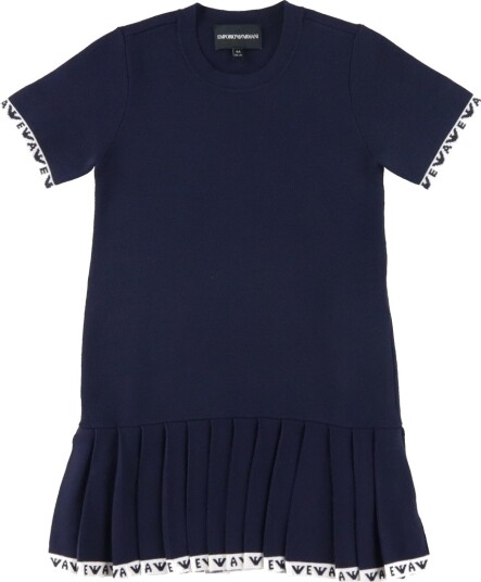Emporio Armani Kjole   Strikk   Navy m. Hvit   Emporio Armani   12 år 152   Kjole   Blå
