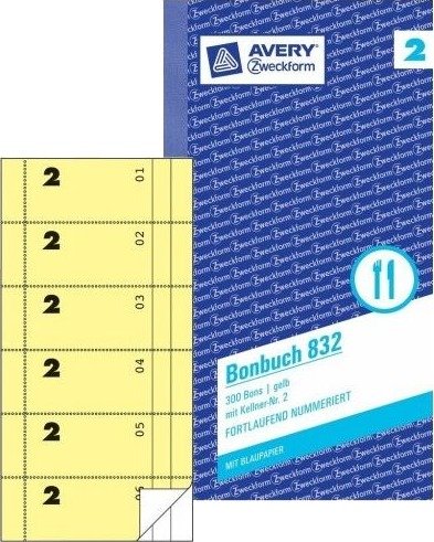 Avery 832 300 Stykker Gult