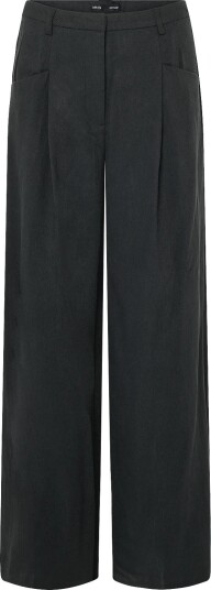 Mango Wide Leg Pleated Trousers - Black - 38