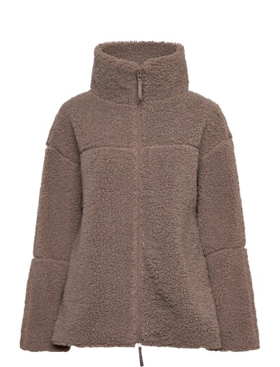 Gina Tricot Pile Zip Jacket Brown XL Gina Tricot Pile Zip Jacket Brown XL