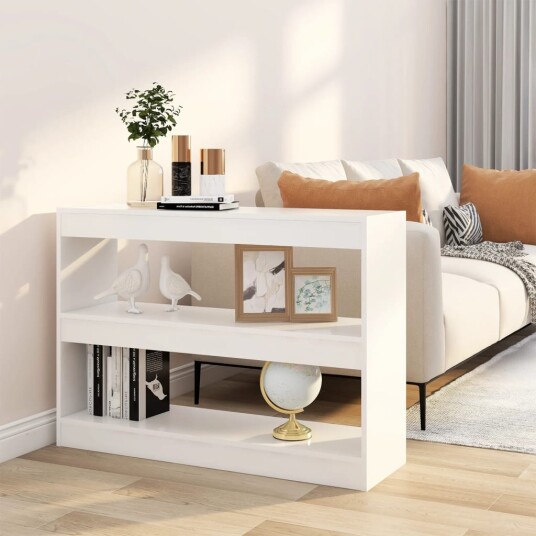 vidaXL Bokhylle/romdeler hvit 100x30x72 cm vidaXL Bokhylle/romdeler hvit 100x30x72 cm
