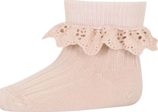 MP Sokker m. Blond Ull Lea Rose Dust MP 29/32 Sokker Rosa