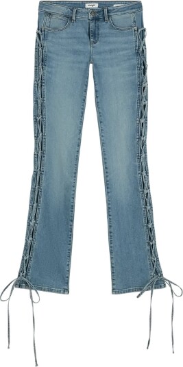 Wrangler Low Rise Lace Up Boot Blue 28 x 32