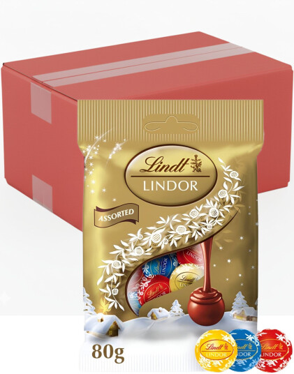 16 stk Lindt Lindor Assorted Forskjellig Sjokolade Trøfler med Fyll Hel Eske 1,28 kg