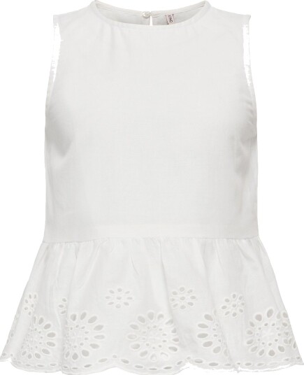 Kids Only Kogbondi Life S/L Emb Top Wvn White 140