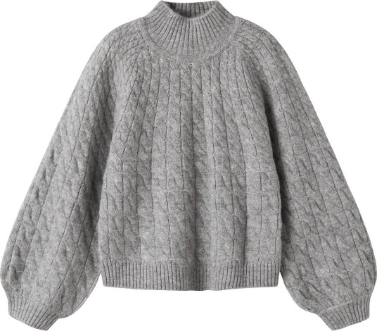 Name It Nkfnadalie Ls Knit   Grey   134 140