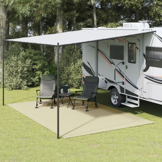 vidaXL Campingmatte kremhvit 5x3 m
